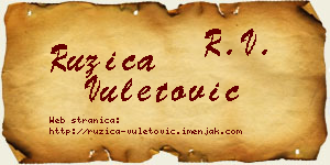 Ružica Vuletović vizit kartica